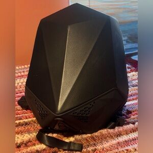 Black Geometric Backpack